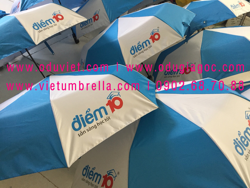 xưởng sản xuất ô dù cầm tay in logo quảng cáo